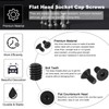 PATIKIL Hex Socket Cap Screw 1/4-20 x 1/2" Flat Head