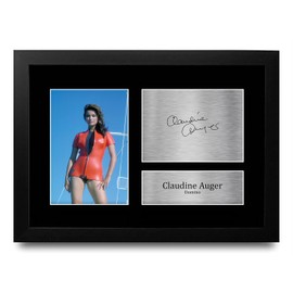 HWC Trading FR A4 Claudine Auger James Bond Thunderball Gifts Printed Signed Autograph Picture for Movie Memorabilia Fans - A4 Framed