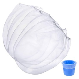 ccHuDE 5 Pcs 5 Gallon Bucket Paint Strainer Bags White Fine Mesh Filter Bag Hydroponic Paint Filter Bag with Elastic Top Opening for Paint Gardening