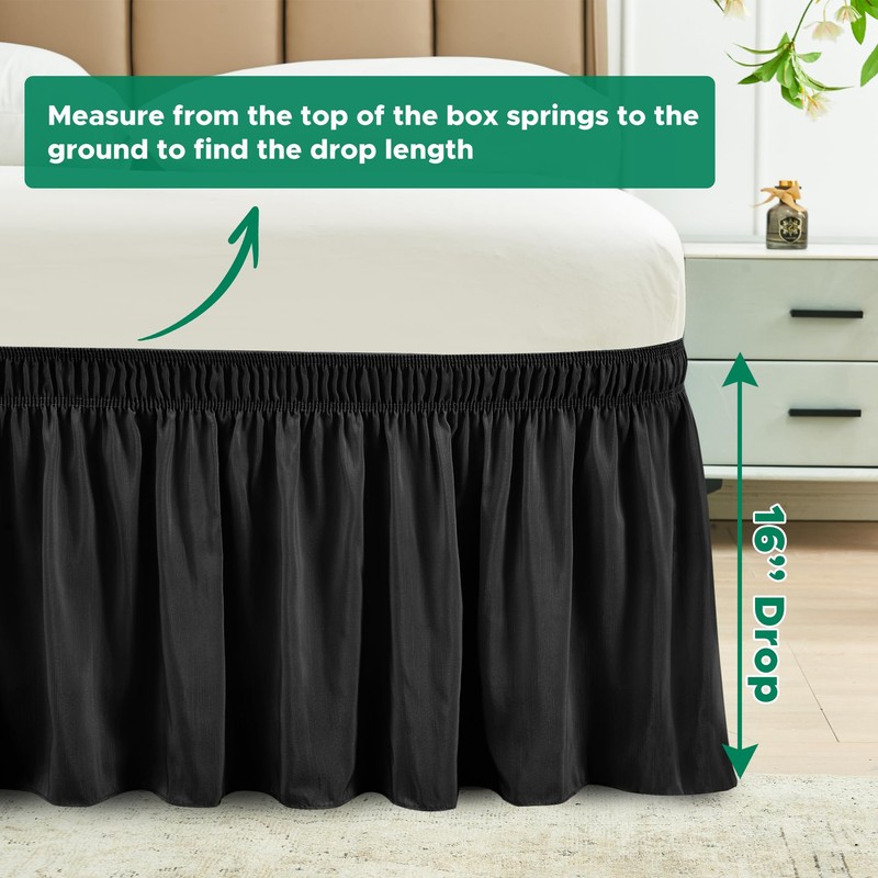 Biscaynebay Wrap Around Bed Skirts for King & Cal King