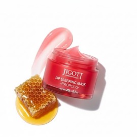Máscara para dormir coreana con propóleos y miel, tratamiento nutritivo de labios durante la noche para labios secos y agrietados, bálsamo labial hidratante K-Beauty con extracto de propóleos, repara y suaviza los labios (0.71 oz)