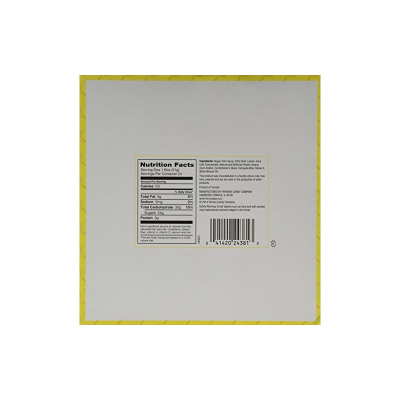 Ferrara Pan Lemonheads, 0.8 Ounce Package, 24 Count