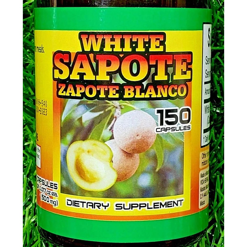 Plantimex 2 Bottles Zapote Blanco White Zapote 300 Capsules Support