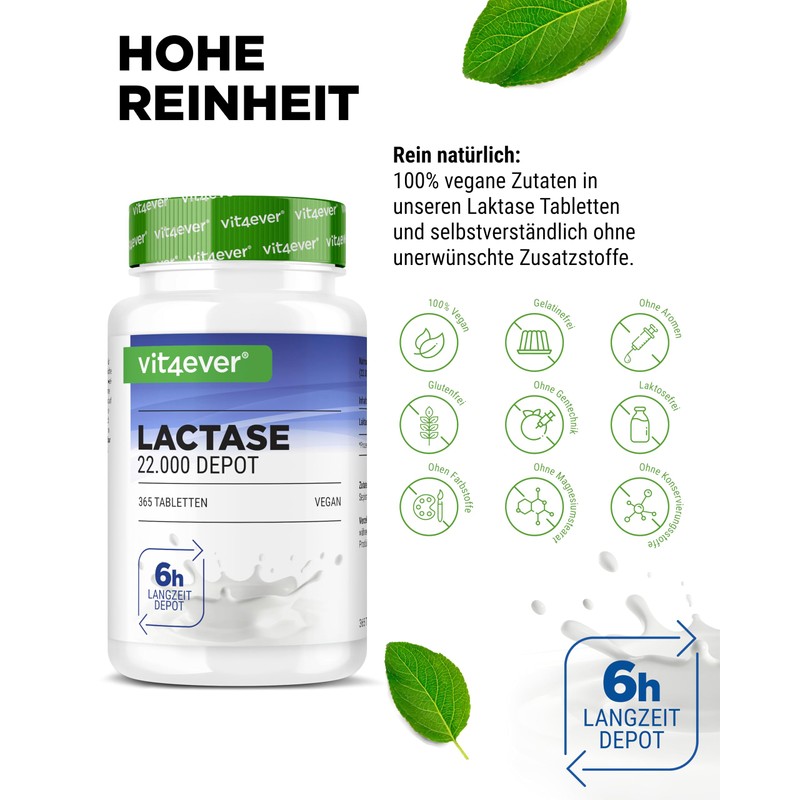 Lactase 22,000 Depot - 365 Tablets with Depot Effect (Sepismart®