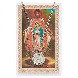 St Juan Diego Prayer Card With Medal Pendant Charm Patron Saint Catholic Christian