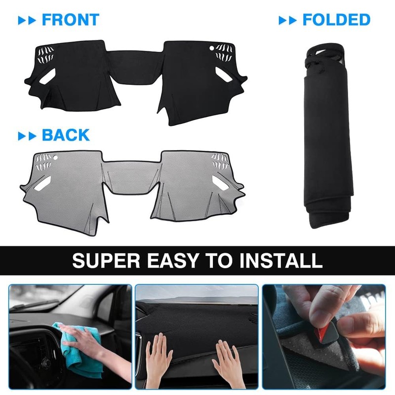 Autorder Dashboard Cover Mat for Subaru Forester 2019-2024 Accessories Dash