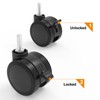 JOY worker Lockable Stem Caster Wheels Set of 4, Metric