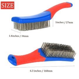 Ouliget - cepillo para polvo de alambre de limpieza para parrillas para exteriores, accesorios para limpiador de barbacoa, cepillo para polvo de acero inoxidable, cepillo para polvo pequeño para