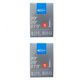 Schwalbe inner tube SV 19 - 27,5 inch, 28 inch, 29 inch, set of 2, presta valve/french valve