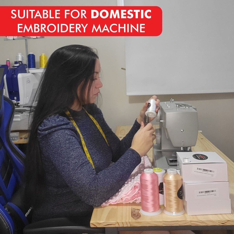 Superpunch Super B Polyester Embroidery Thread, 40wt Large Spool 5000m,