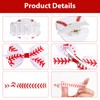 9 Pack Baseball Hair Bow Clip Red and White Stripe