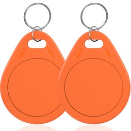 NFC Tags Ntag215 NFC Keytags Black NFC fob Rewritable NFC 215 Tag NFC Business Card Programmable NFC Tag 504 Bytes Memory，Compatible with Android & iPhones (NFC215ORANGE-2PCS)