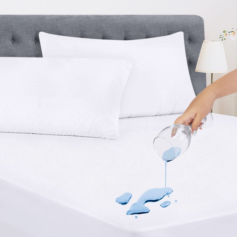 Utopia Bedding Waterproof Bamboo Viscose Mattress Protector Twin Size, Mattress
