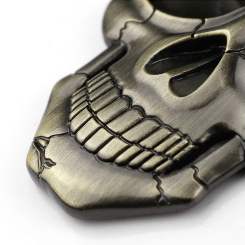 3D Skull Devil Death USA Flag Metal Car Motorcycle Emblem