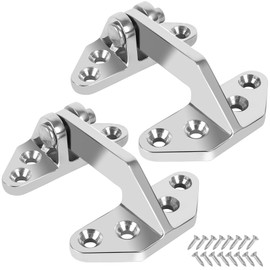 316 Stainless Steel Boat Hatch Hinges,3.62inchx 2.87inch (92 X 73 mm) Polished Marine Hinge,Marine Boat Hatch Heavy Duty Hinges with Screws,for Boats, Yachts, Doors, Deck,Windows, Cabinets (2 Pack)