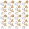 SOFPLATE 1 Box 120Pcs hypoallergenic Pearl Earring Posts Pearl Earring