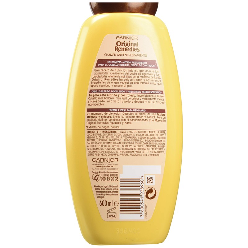 Garnier Original Remedies AcITE De Aguacate Y Manteca De Karité