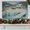 Renditions Gallery Country Winter Wall Art, Picturesque Christmas Scene, People
