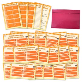 wenhihsiy Bible Feud Games, Christian Game Cards, Religious Family Party Games for Family Friend, Friendly Feud Game for Groups, Easter Party Decorations Supplies Favors，04