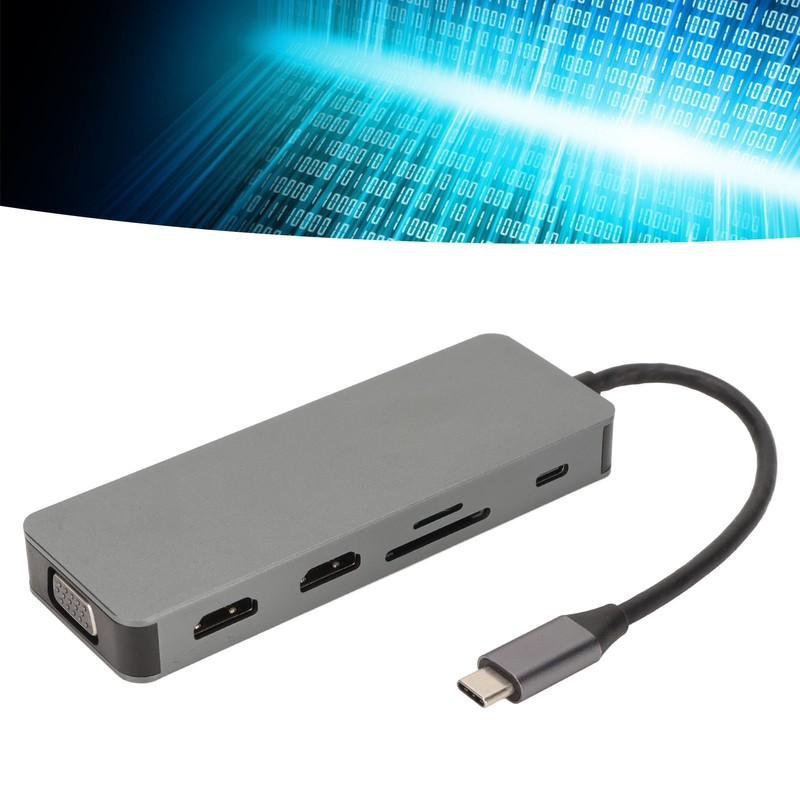 USB C Hub USB C to 3USB 2xHDTV VGA USB
