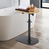 C Shaped Side Table, Adjustable Height Side Table 360° Swivel