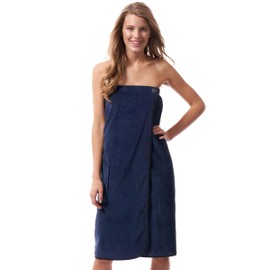 Morgenstern Women's Sauna Kilt with Pocket 90 cm Long, Cotton, Navy blue, Einheitsgröße