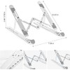 Hoppac Laptop Stand, Adjustable 7-Tier Laptop Stand, Folding Vented Aluminum