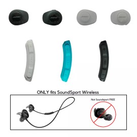 Bose Original Bose SoundSport Wireless Outside Rubber Cover Control Talk Buttons - Bose Logo (1x) Black