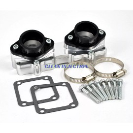 Clean Injection Banshee 33mm-36mm Dual Carb One Piece Billet Intake Manifold Manifolds Set ATV