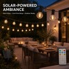 33ft Solar String Lights with 10H Auto On/Off Sensor, Warm