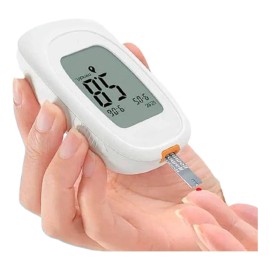 Glucómetro Digital Checkatek Gl582 Con 25 Tiras Y Estuche Color Blanco