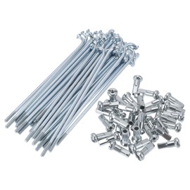 TUCKBOLD Bicycle Spokes Bike Wheel Spokes Silver Tone Nipple 1 Set 13G 87mm Length 45 Steel Galvanized