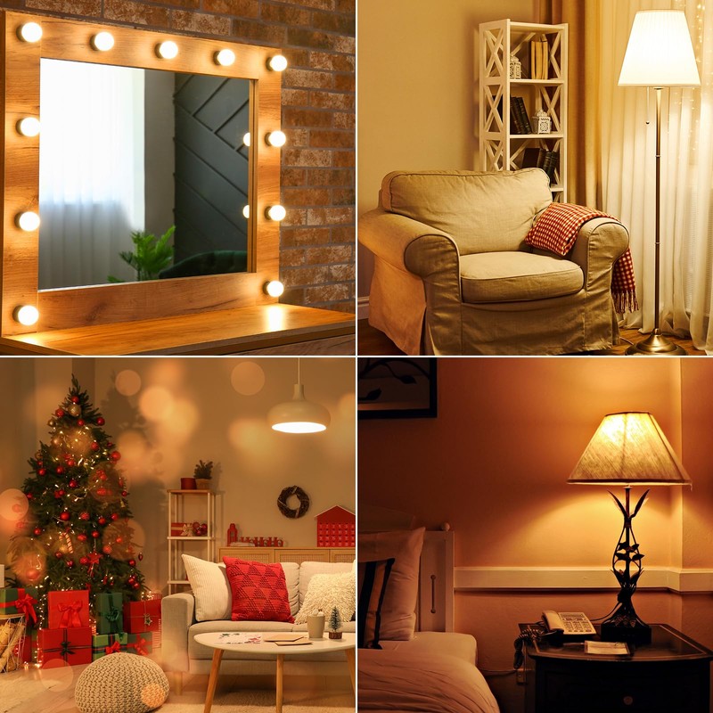 DEGNJU LED Vanity Light Bulbs, 60W Equivalent, Bathroom Light Bulbs
