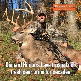 Nationwide Scents Buck Urine for Hunting | 8 oz | 1 Bottle | Buck Attractants for Whitetail Deer | Deer Scents & Attractants