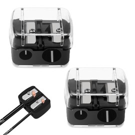 Eyebrow Pencil Sharpener, Portable Eyebrow Pencil Sharpener, Eyeliner Sharpener, Pencil Sharpener for Drawing, Curl, 2 Hole Design, Eyebrow Tool, 0.3 inch (8 mm), 0.5 inch (12 mm), Portable Aid for