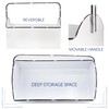 AuldHome Design Enamelware Rustic Caddy w/Handle, Distressed White Farmhouse Sort