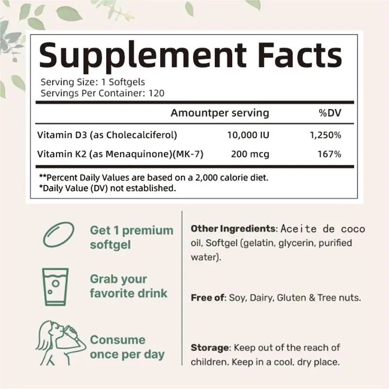 Vitamina 200mcg 10000iu 120 Cápsulas Deal Sabor Mvpcare Life Extractos