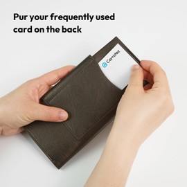 carrotez All-in-One Long Bifold 2-Tier PU Leather Wallet for Women, Money Organizer for Travel, Budgeting, Cash Envelope Wallet for Carrying Cash, Credit Cards & Business Cards - Pearl Bronze