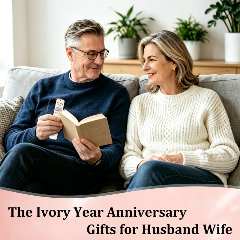 14 Year Anniversary Ivory Gifts for Her Him Bookmarks for