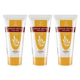Jiva Ayurveda Kesar Ubton Face Pack - Enhances Fairness, Removes Excessive Oil & Sebum - 50 gm - Pack of 3