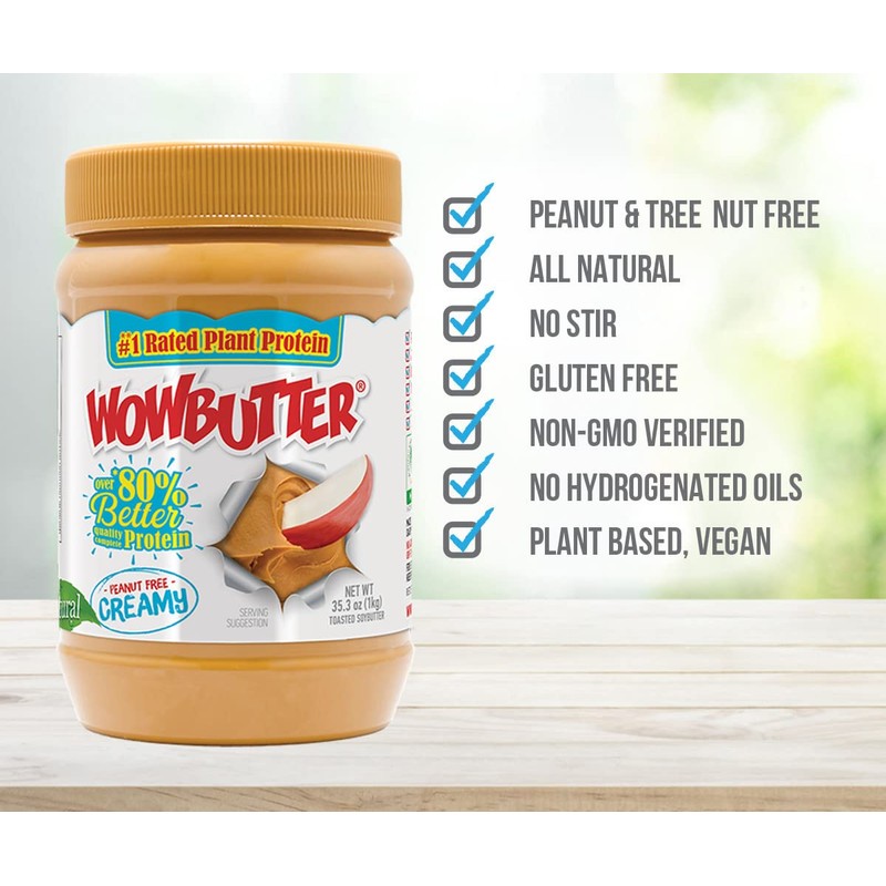 WOWBUTTER - Creamy Peanut & Tree Nut Free Spread -