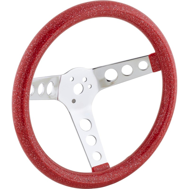 11-1/2 Inch Green Metalflake Style Steering Wheel, 3-1/2 Dish