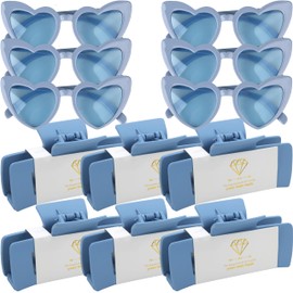 Ciulaiy 12pcs Bridesmaid Proposal Gifts 4.1inch square Bachelorette Claw Clips Sunglasses set of 12 Girls Trendy Cute Hair Clips for Wedding Party Favors(Dusty Blue 12pcs)