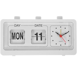Warmhm Led Digital Clock Date Clock Digital Clock Large Display Alarm Countdown Clock Days Table Clock Desk Clock Outdoor Time Day Date White Child Wall Clock for Living Room