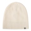Mens Womens Beige M/L Winter Beanie 100% Merino Wool Fleece