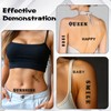 Realistic Temporary Tattoos, 60 Sheets Letters Temporary Tattoos- 5 Assorted