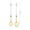 Yellow Plastic Gymnastics Rings with Adjustable Ropes