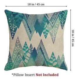 Umimiss Teal Cushion Covers Set of 4 - Cushion Covers,Teal Cushion Covers 45 X 45,Summer Decorative Couch Cotton Linenpillow Cases Square Cushion Covers for Sofa Livingroom Bed Cushions Cases Bedroom