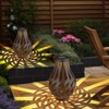 Garden Decoration Lantern Solar Lantern with Bamboo Mesh for Hanging