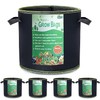 Growerz Round GrowPotz 40-Litre 5pcs High Strength Grow Bag…